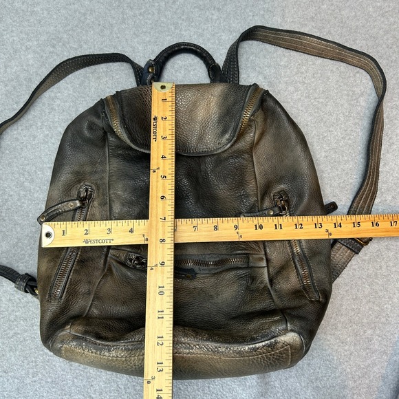 Bayside 1984 Lusher Backpack Distressed Soft‎ Italian Leather Pewter Gray Boho